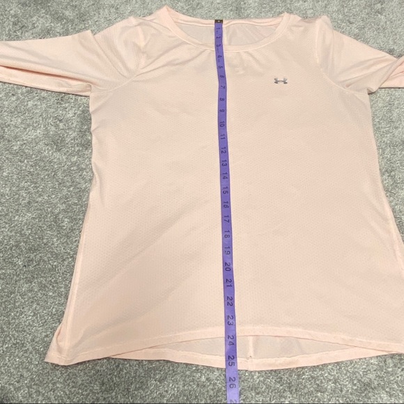 Pale Pink Under Armour LS Tee, L - Picture 3 of 10